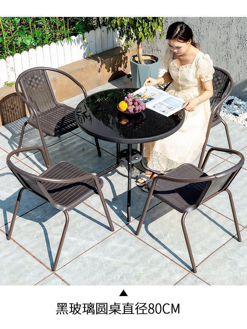 户外桌椅藤椅室外休闲三件套花园露台铁艺庭院阳台座椅组合小茶几详情12