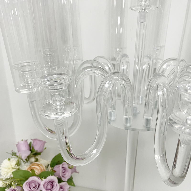 6 European acrylic candlesticks, wedding candlesticks, wedding venue decoration props, candlesticks pic 8