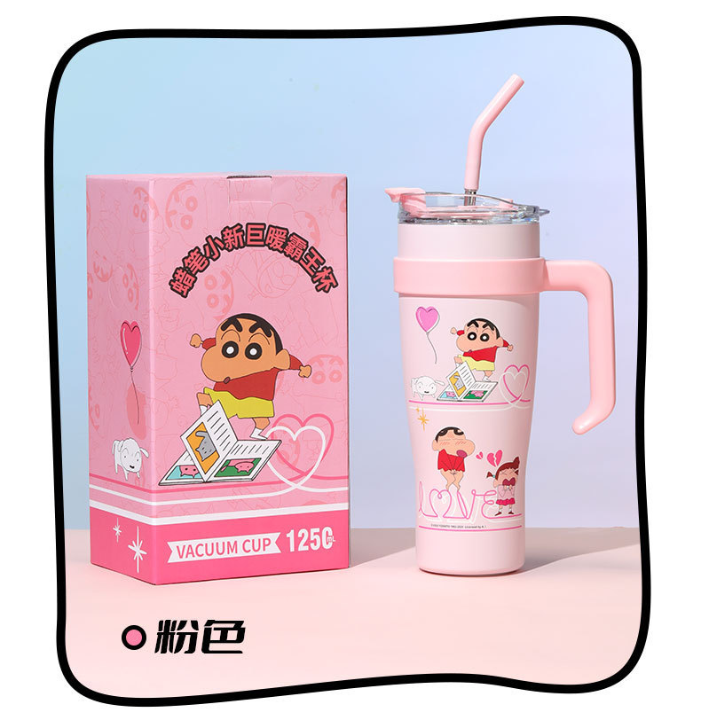 【正版蜡笔小新】新款卡通桌面保温杯保冷冰霸杯高颜值可爱吸管杯详情16