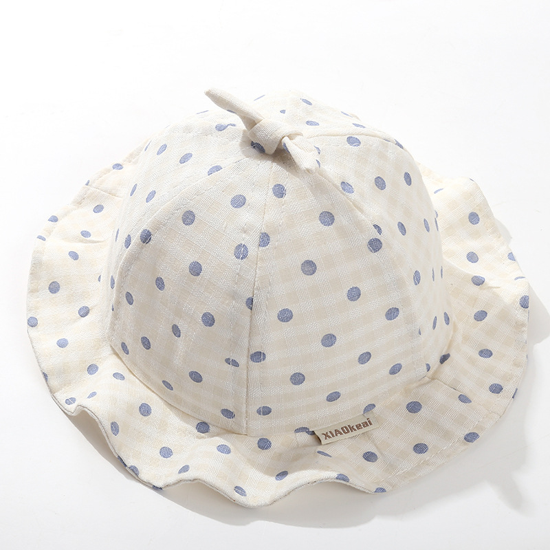 婴儿帽子春秋波点可爱超萌男宝宝渔夫帽婴幼儿女童遮阳防晒盆帽潮详情12