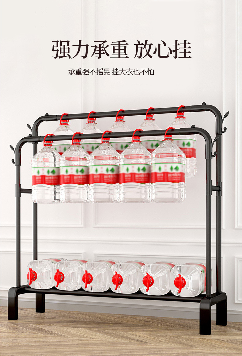 严选晾衣架落地室内阳台晒衣服架子家用卧室家用晾衣杆折叠挂衣详情15