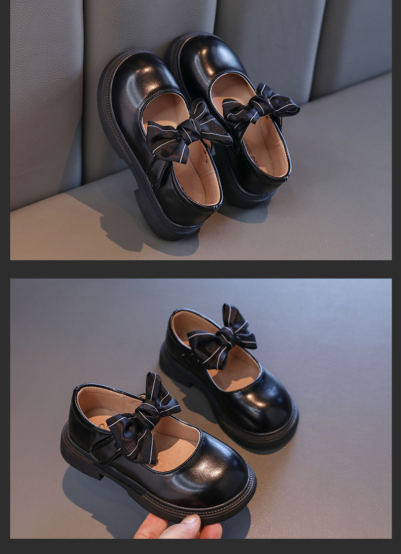 女童公主鞋2024新款秋季儿童蝴蝶结时尚小皮鞋百搭单鞋学生演出鞋详情16
