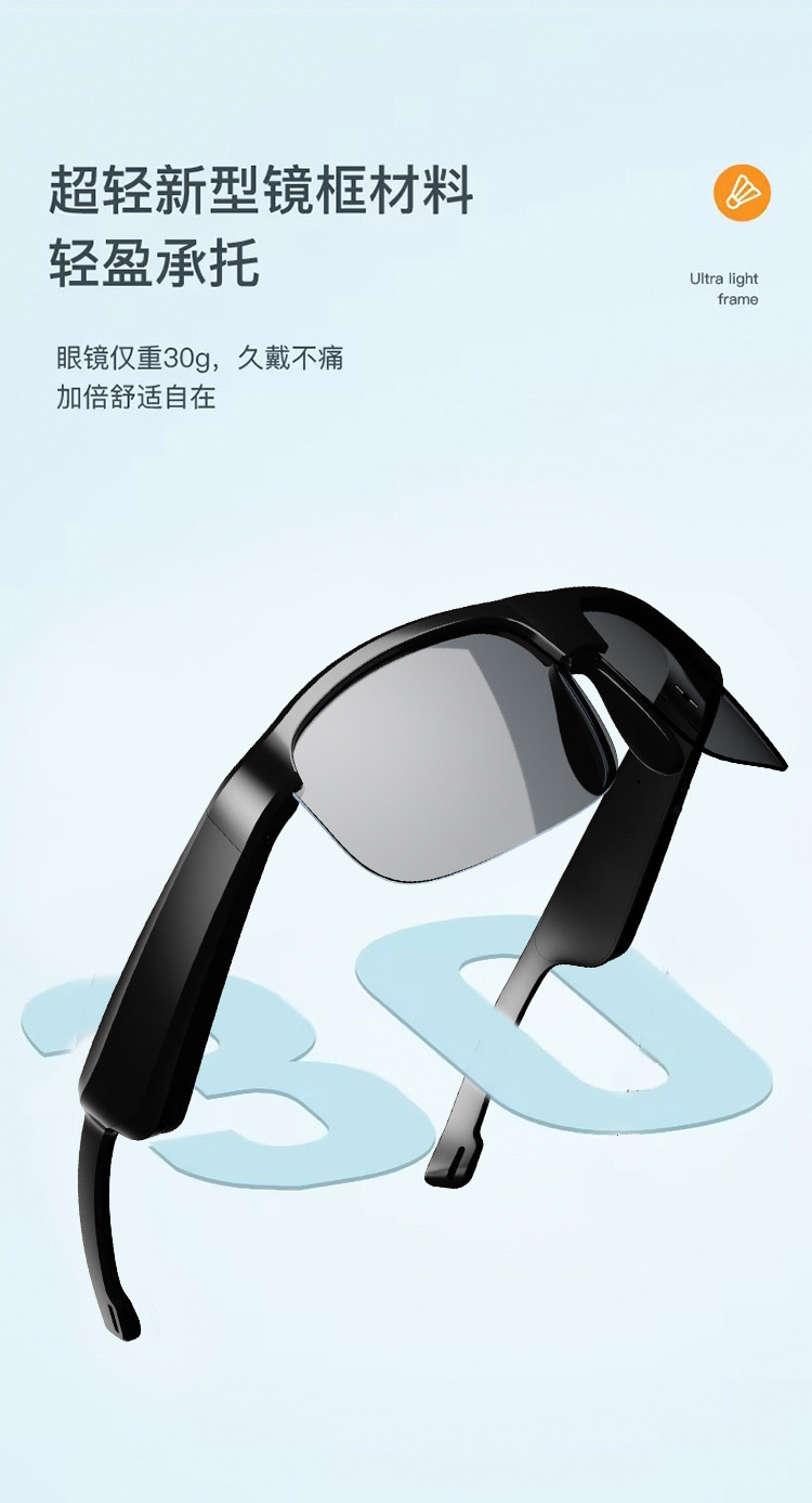 AI smart Bluetooth sunglasses, smart glasses that support voice interaction, fashionable sunglasses pic 8