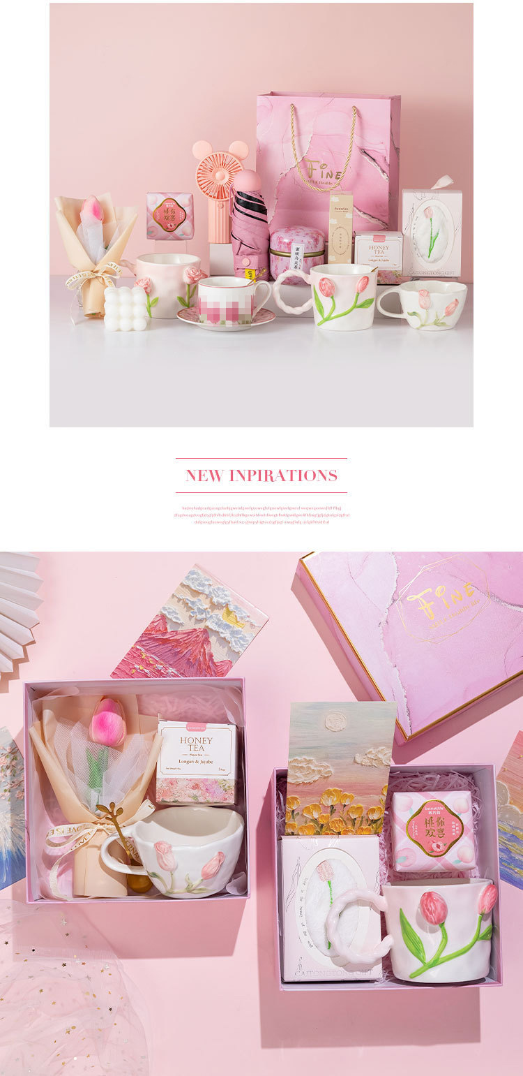 闺蜜结婚伴娘伴手礼套装情人节礼物美容院活动礼品郁金香杯子定制详情12