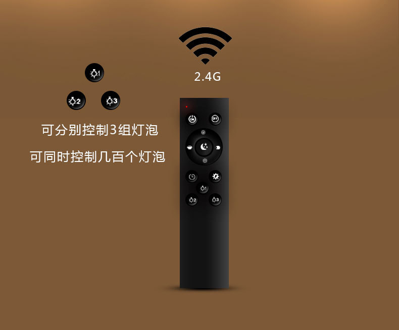 跨境智能2.4g遥控宽压三色温灯泡可无极调光调色led球泡灯螺口e26详情12
