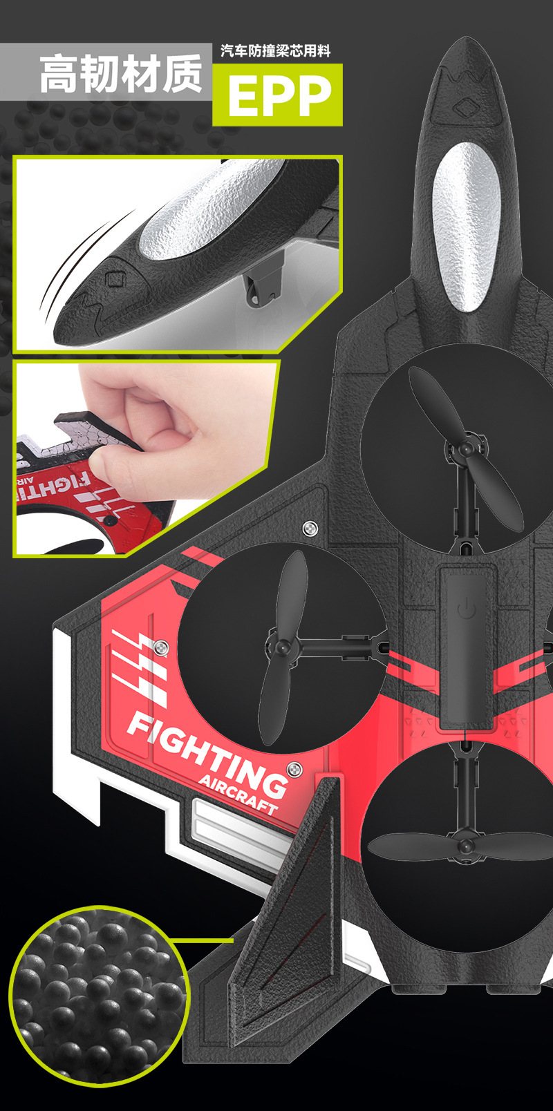 ABS plastic remote-controlled aircraft, remote-controlled fighter jets, high-quality quadcopters, foam drones pic 42