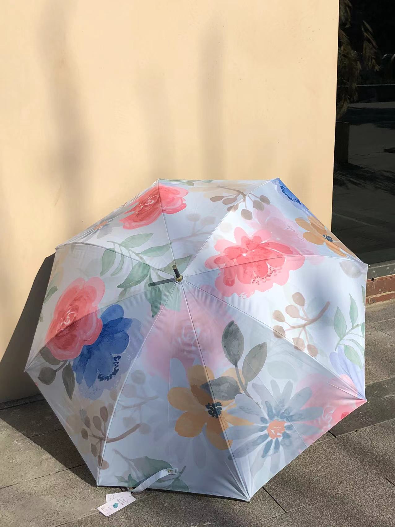 雨伞批发 2024新款全遮光黑胶春花秋菊直杆淑女伞工厂供应详情5