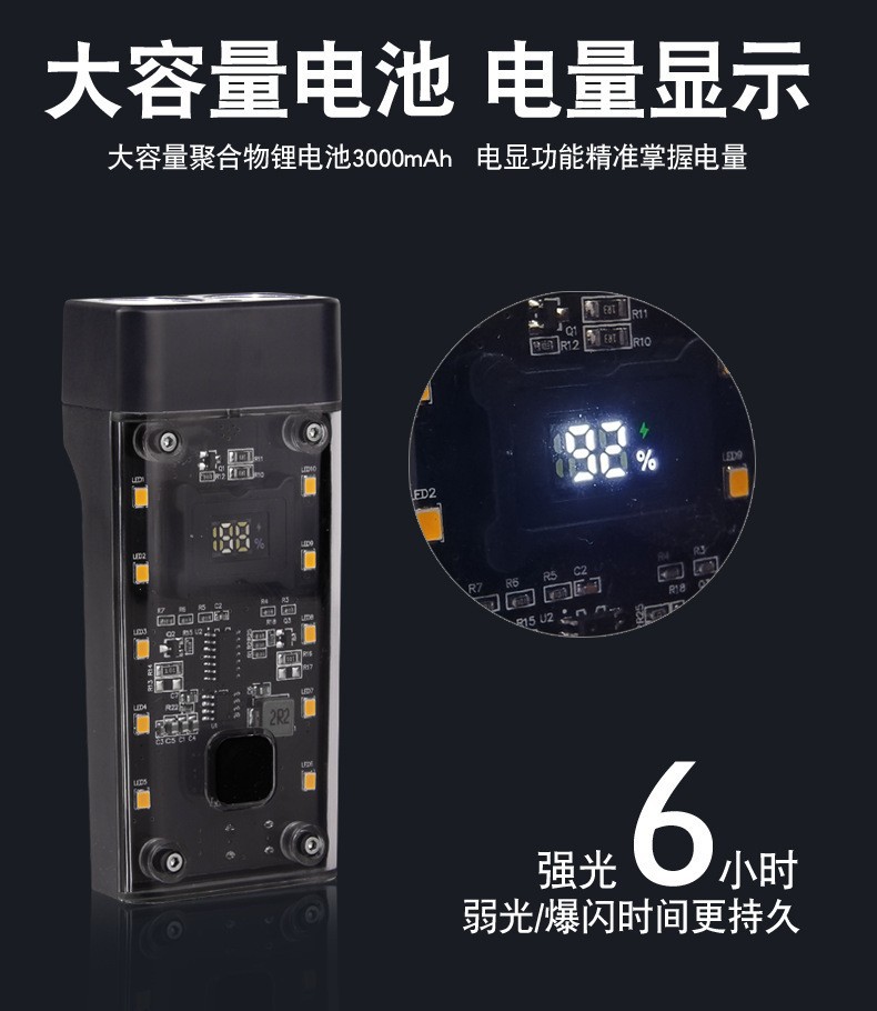 2025 New TYPE-C charging transparent cycling equipment, night riding light, powerful bicycle light, outdoor mountain bike front pic 16