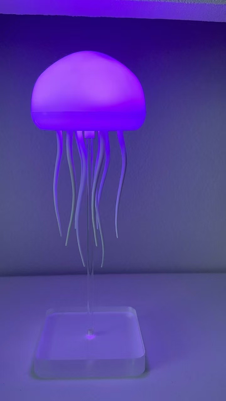 New creative intelligent voice-controlled jellyfish lamp, floating colorful atmosphere lamp, hanging lamp, bedroom bedside decoration, night light pic 17
