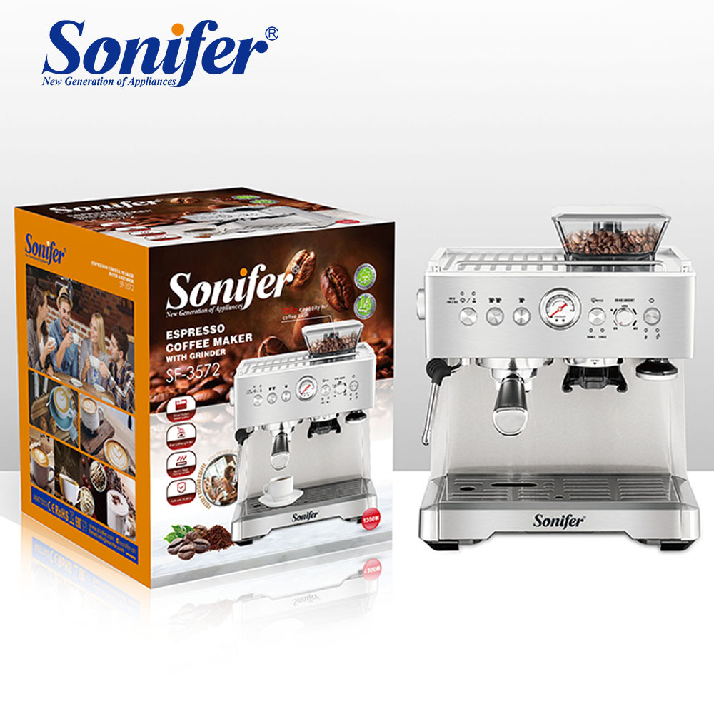 Sonifer 跨境家用研磨一体意式咖啡机coffee maker SF-3572详情3