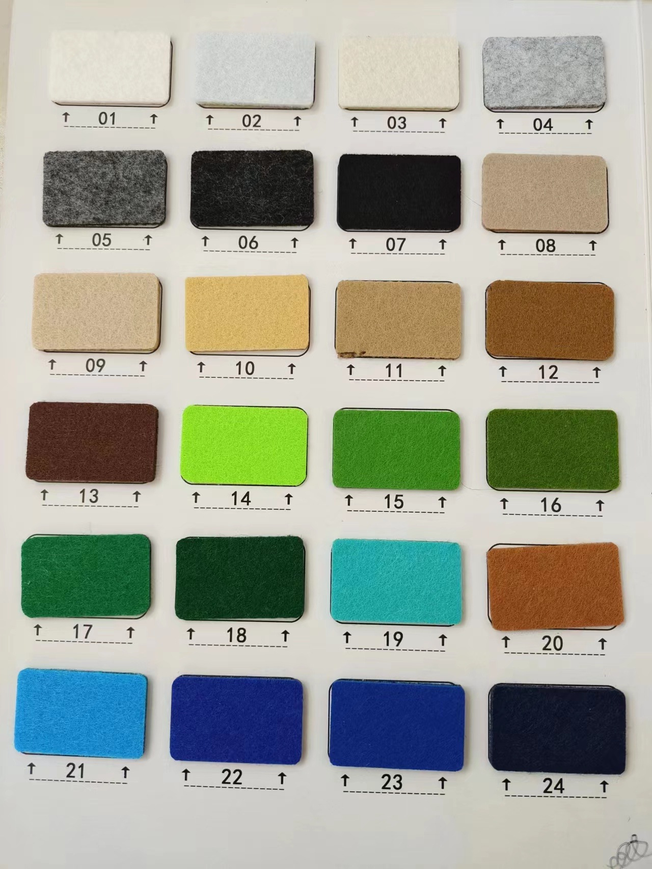 彩色化纤毛毡装饰材料 背胶自粘毛毡布 幼儿园环创手工DIY不织布详情14