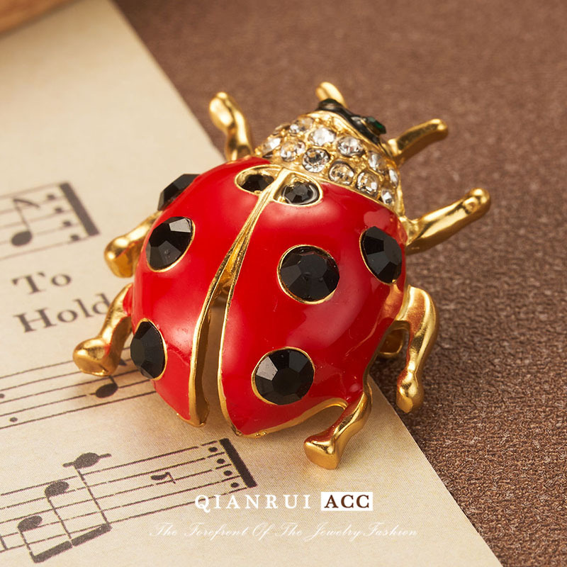 新款中古风饰品镶嵌小高级设计复古胸针甲壳虫欧美徽章法式时尚详情19