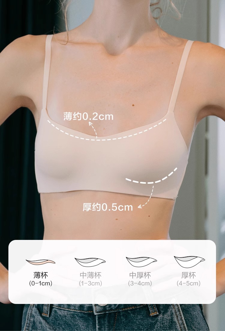 内衣女士无痕大胸显小胸聚拢薄款文胸一片式固定舒适无钢圈胸罩女详情15