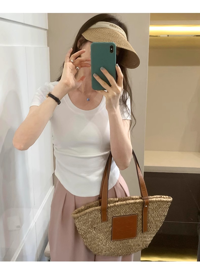 辣妹正肩紧身短袖T恤女 2025夏季新款直播显身材 茶艺风格低领紫色上衣 女式T恤青春时尚潮流详情19