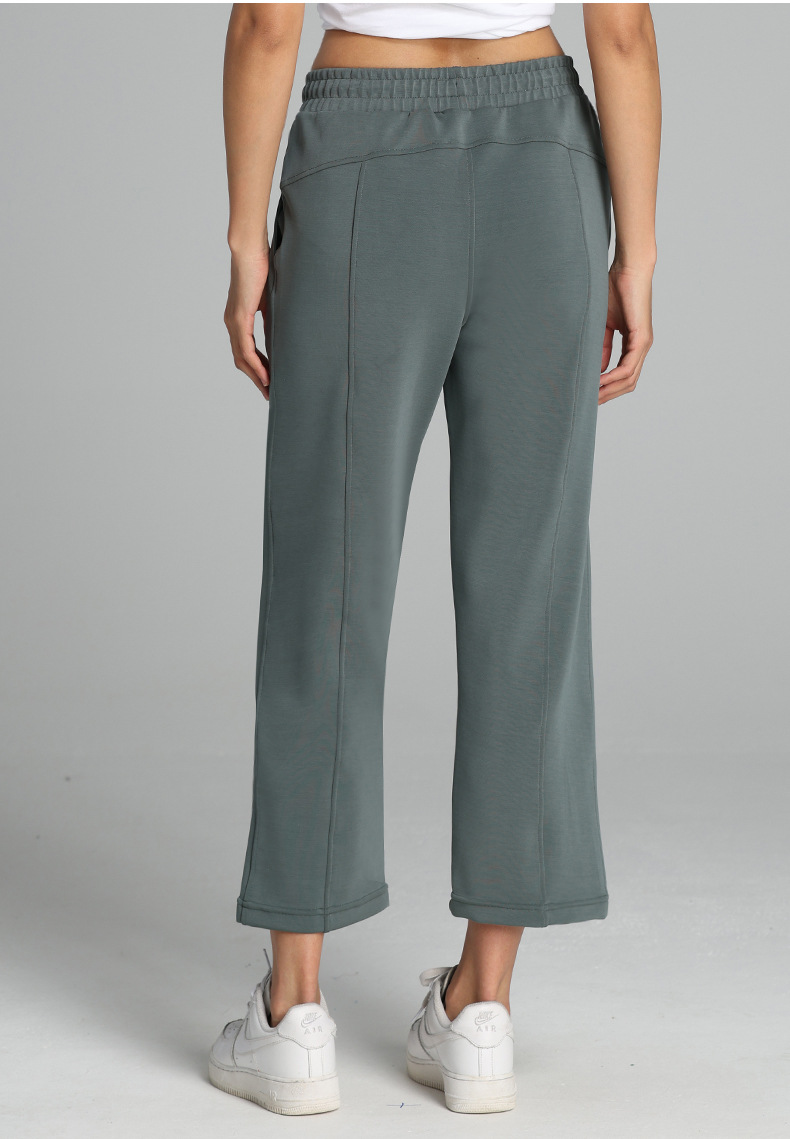 莫代尔七分裤Softstreme瑜伽运动休闲直筒裤阔腿显瘦宽松高腰女裤详情29