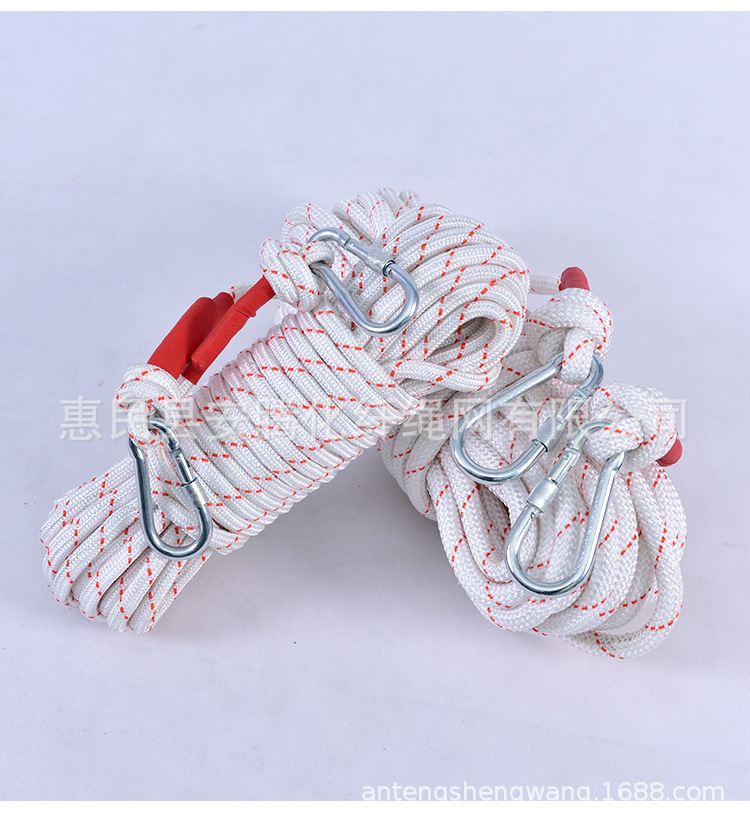 Steel wire core fire rescue escape and rescue rope for high-rise buildings, thick safety rope for preventing falls in high-altitude operations pic 9