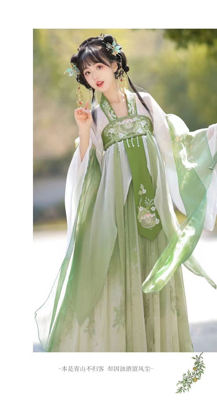 国潮-汉服成人女2024新款夏季荟萃改良齐胸襦裙薄款学生中国风仙气古装详情13