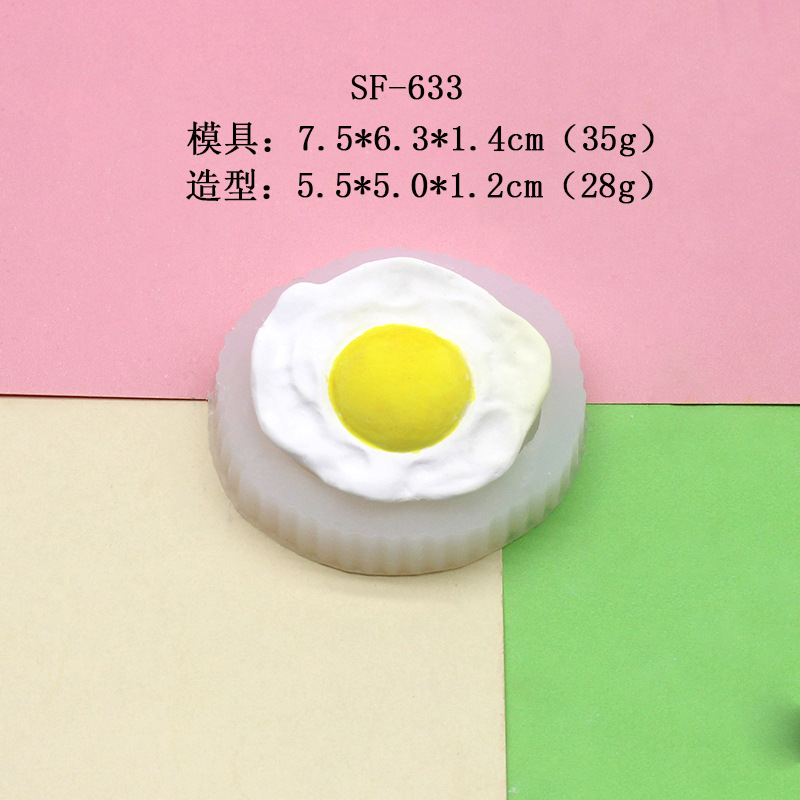 diy simulation double-yolk egg instant noodle buns, fondant cake molds, chocolate molds, scented plaster molds, candle molds pic 3