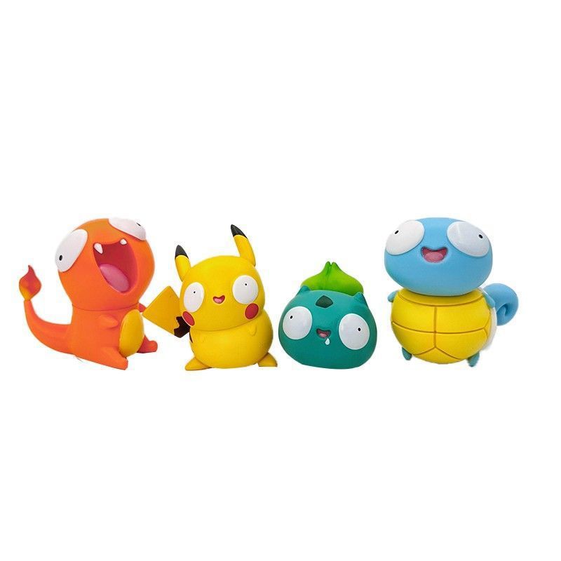大眼萌傻皮卡丘小摆件杰尼龟可爱火龙桌面御四精灵宝可梦子盲盒详情13