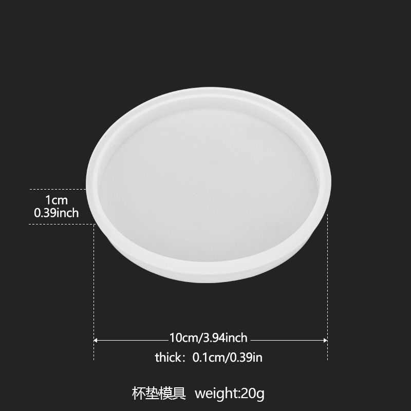 diy茶几杯垫石膏扩石香硅胶模具红酒杯垫收纳盒滴胶模具详情15