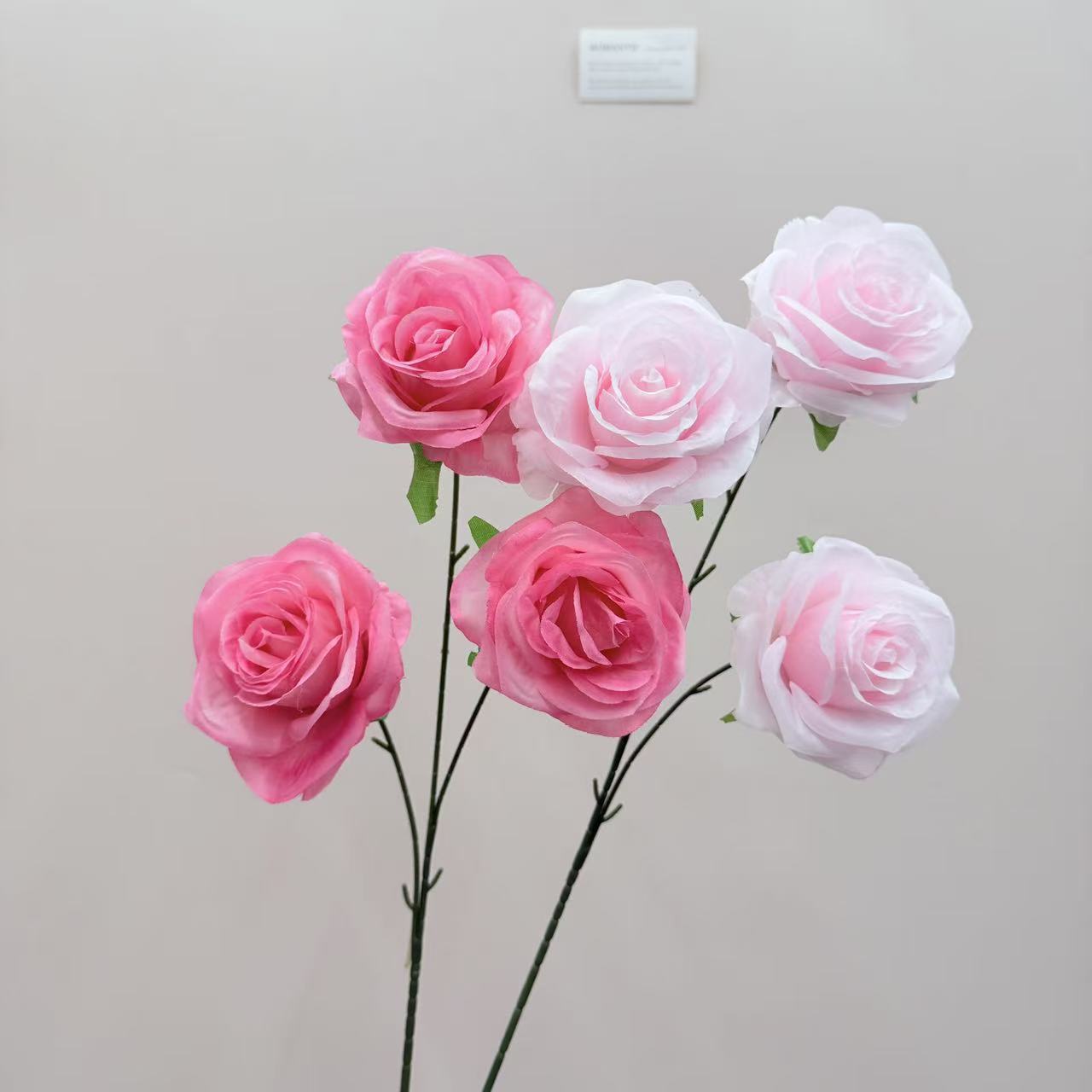 仿真花3头玫瑰花钻石玫婚庆用花仿真玫瑰花假花婚庆地排花艺装饰详情15