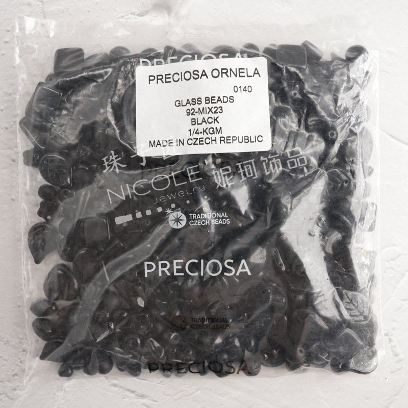 新款捷克玻璃珠preciosa多尺寸款式玻璃混珠多色系列250克装详情11