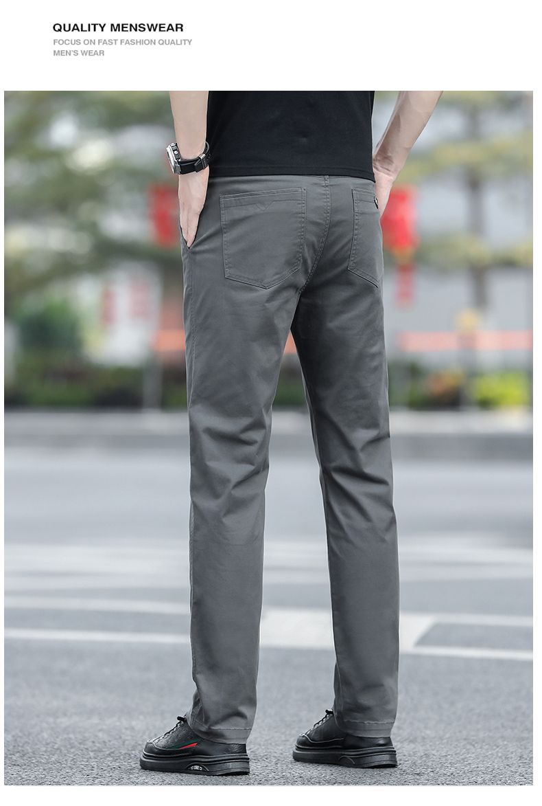 2025新款男士纯棉休闲裤宽松直筒长裤商务百搭春夏高端潮流裤子详情10