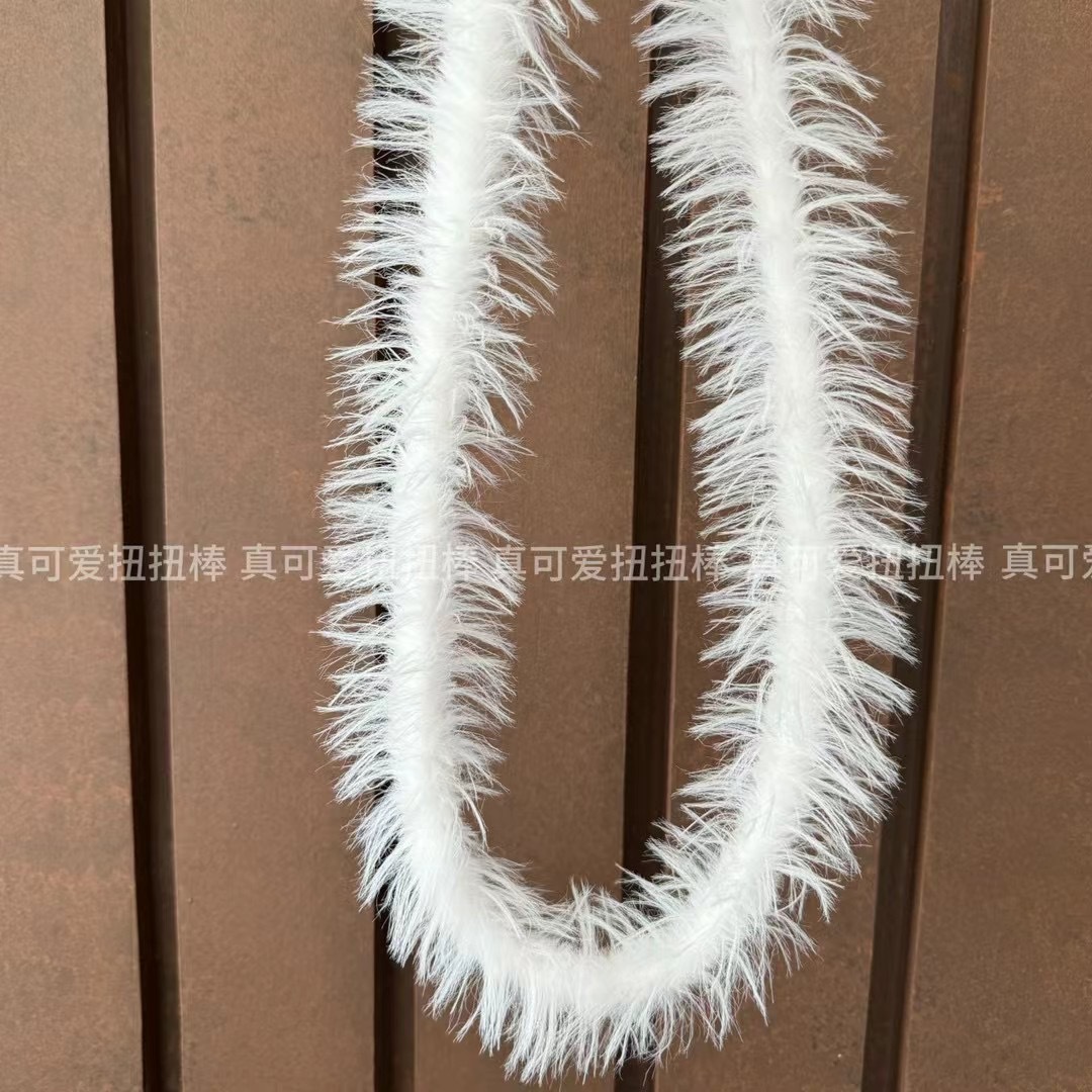 工厂直供 新款25mm长貂毛扭扭棒毛绒羊毛毛条手工diy扭棒小狗玩偶详情8