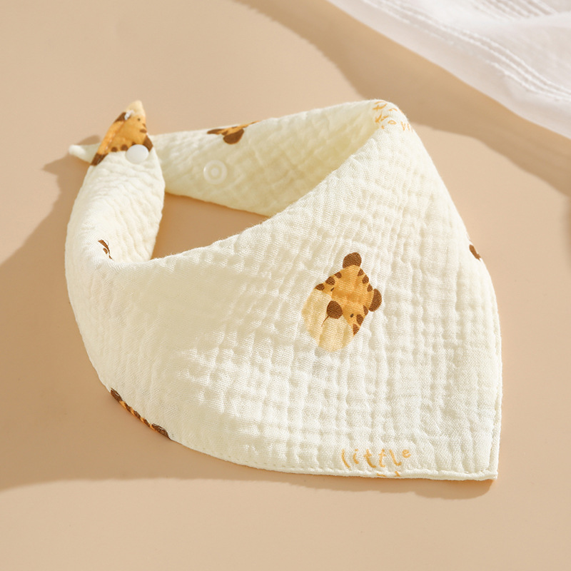 Toalla triangular toalla de babeo para bebés y niños babero de gasa de algodón babero antiescupir de leche 4 capas fina toalla triangular de algodón de verano pic 9