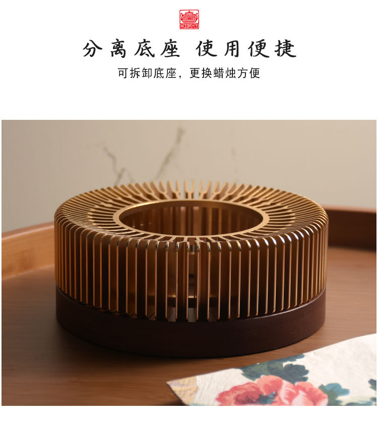 日式蜡烛温茶炉底座酒店家用加热暖茶炉小巧轻奢玻璃茶壶果茶保温详情6