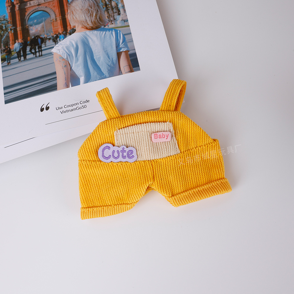 现货娃衣一二三代盲盒labub衣服蒙奇奇凯蒂猫咪娃娃衣卡通背带裤详情9