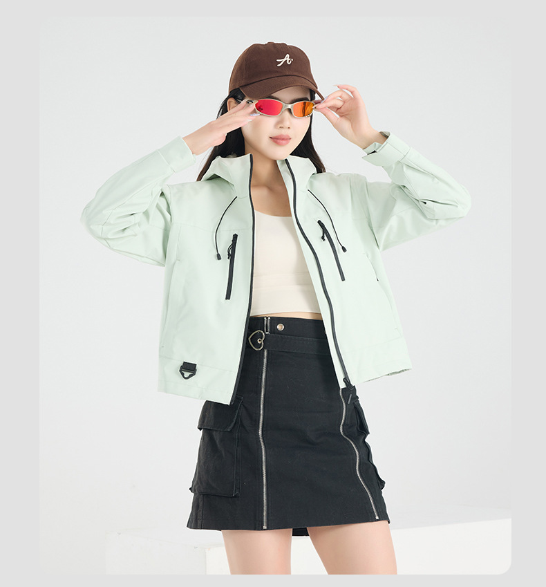 春季短款外套女士新款超好看连帽休闲夹克户外登山防风上衣2025潮详情12