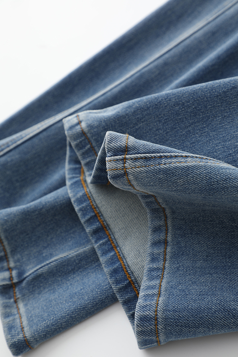 2025春款摩登复古水洗牛仔裤 显高显腿长高腰宽松百搭直筒阔腿裤详情23