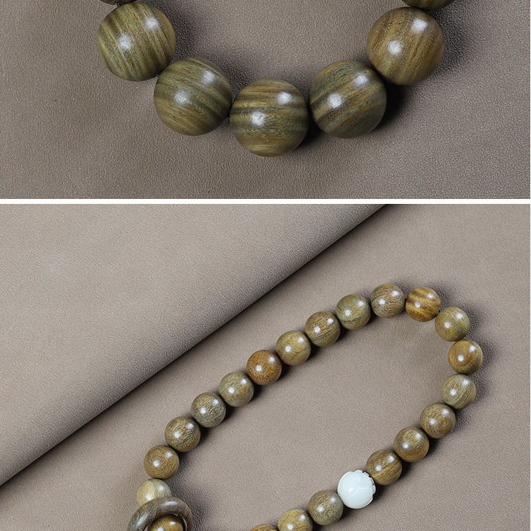 Argentine green sandalwood bracelet, submerged old material sandalwood wood Buddhist prayer beads bracelet for men and women, 108 prayer beads bracelet manufacturer pic 11