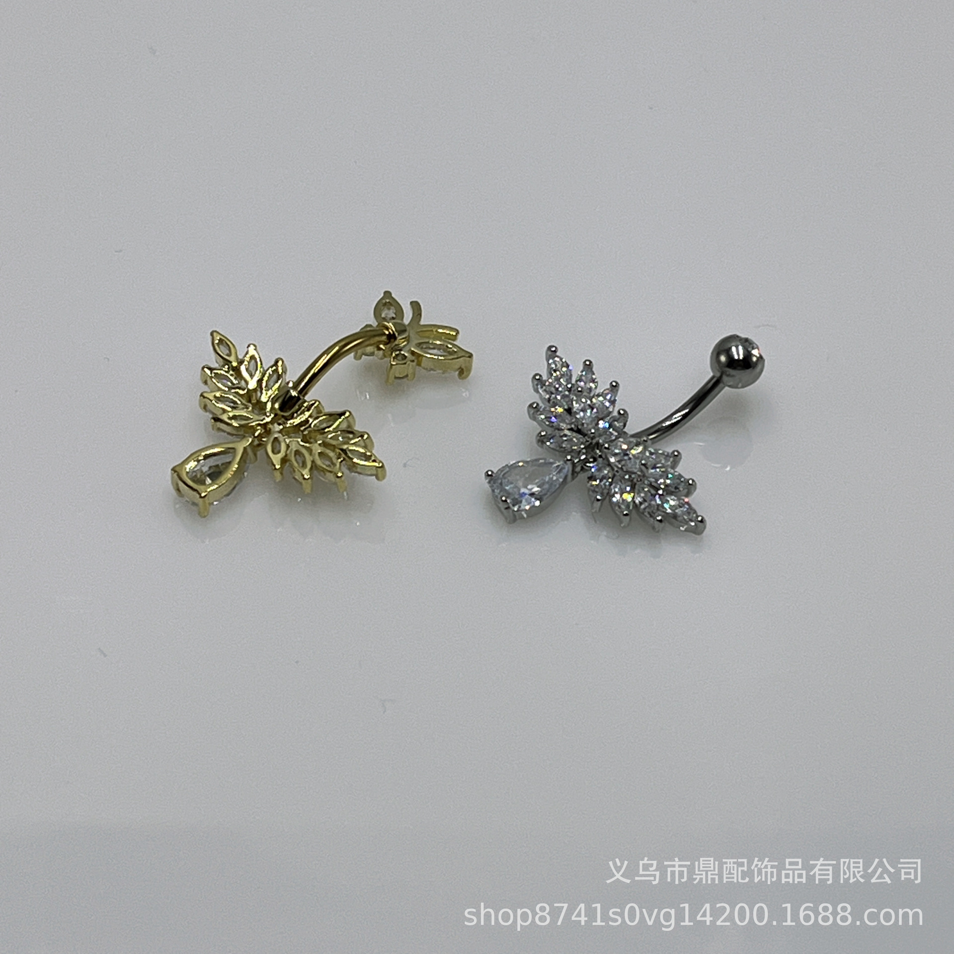 速卖通eBay亚马逊爆款不锈钢肚脐钉镶锆石肚脐环人体穿刺饰品详情13