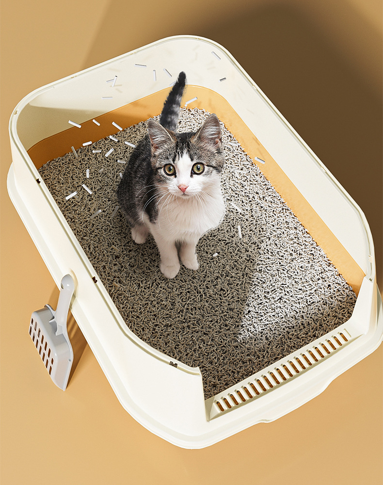 Extra-large fully enclosed cat litter box, anti-splash and deodorizing cat toilet, cat litter box, pet supplies in stock and wholesale pic 8