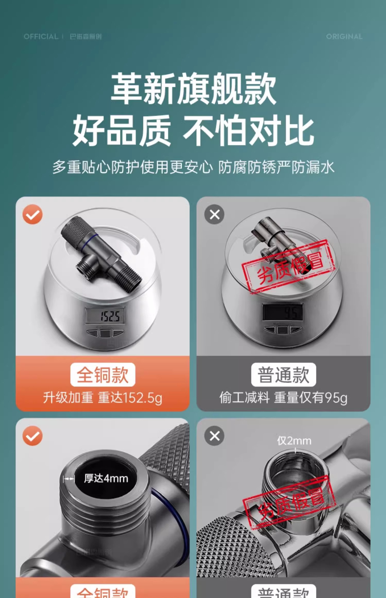 全铜卫浴角阀三角阀冷热水通用阀门开关4分水阀三角阀分水器加厚详情10