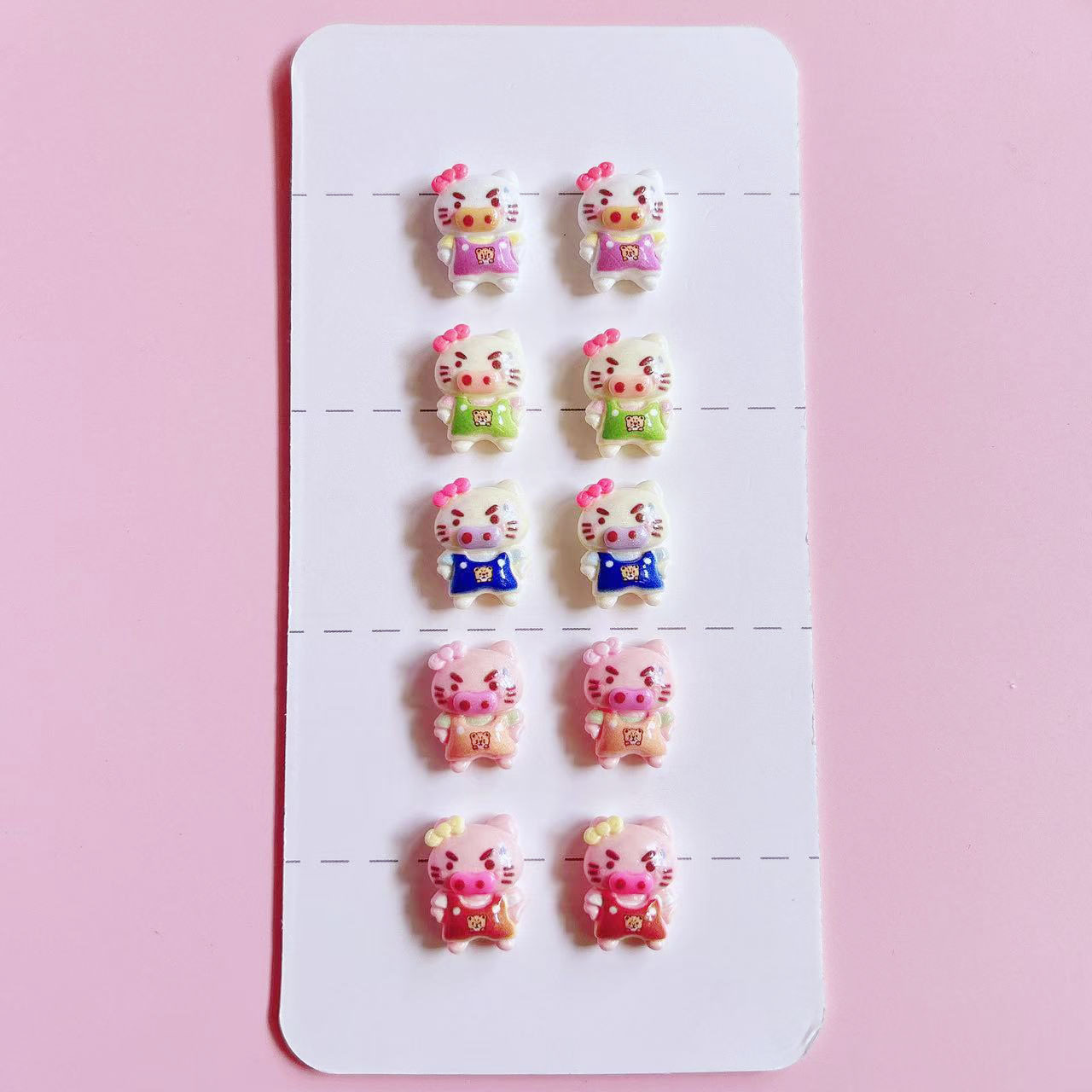 Cute and chubby little pig accessories, diy resin jewelry, hair clips, hair bands, key pendants, shoe buckles and accessories pic 6