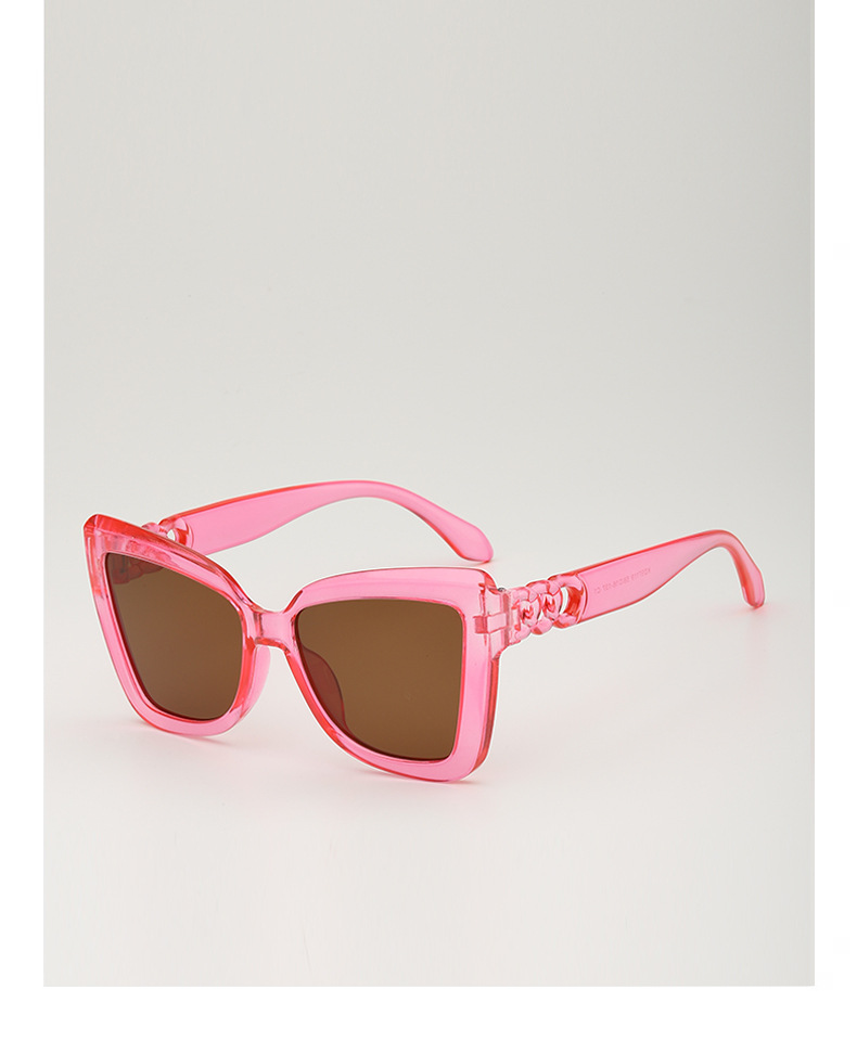 女款太阳镜防紫外线墨镜感大脸圆脸复古黑框茶色眼镜素颜详情14