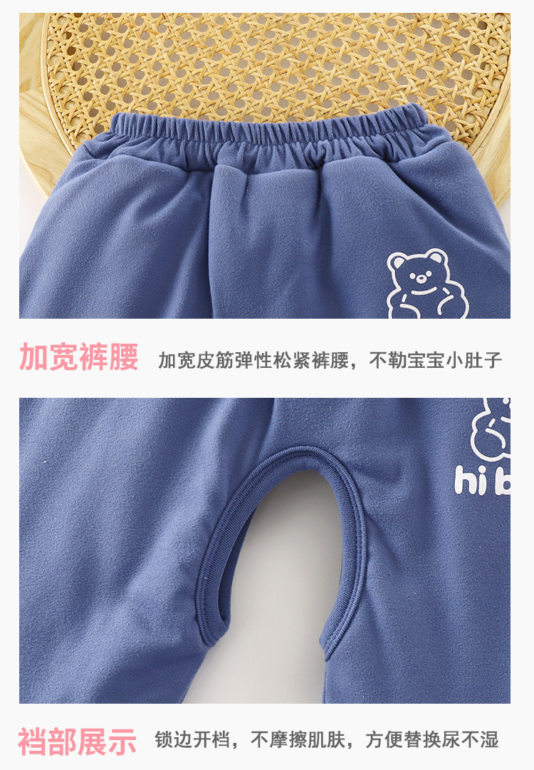 秋冬季婴儿棉裤宝宝夹棉加厚保暖裤交叉开裆裤子男女童冬装外穿详情22