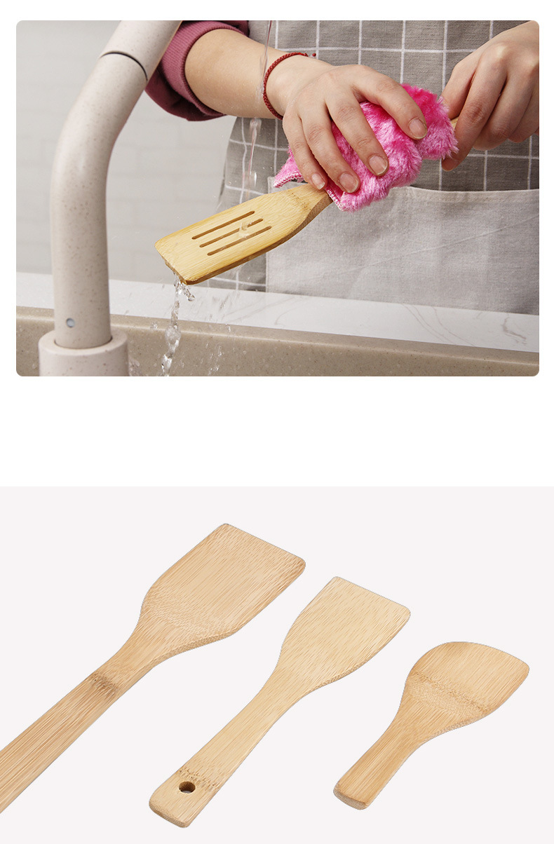 竹制长柄锅铲竹铲不粘锅专用炒菜铲子烹饪勺铲套装定制LOGO竹饭勺详情16