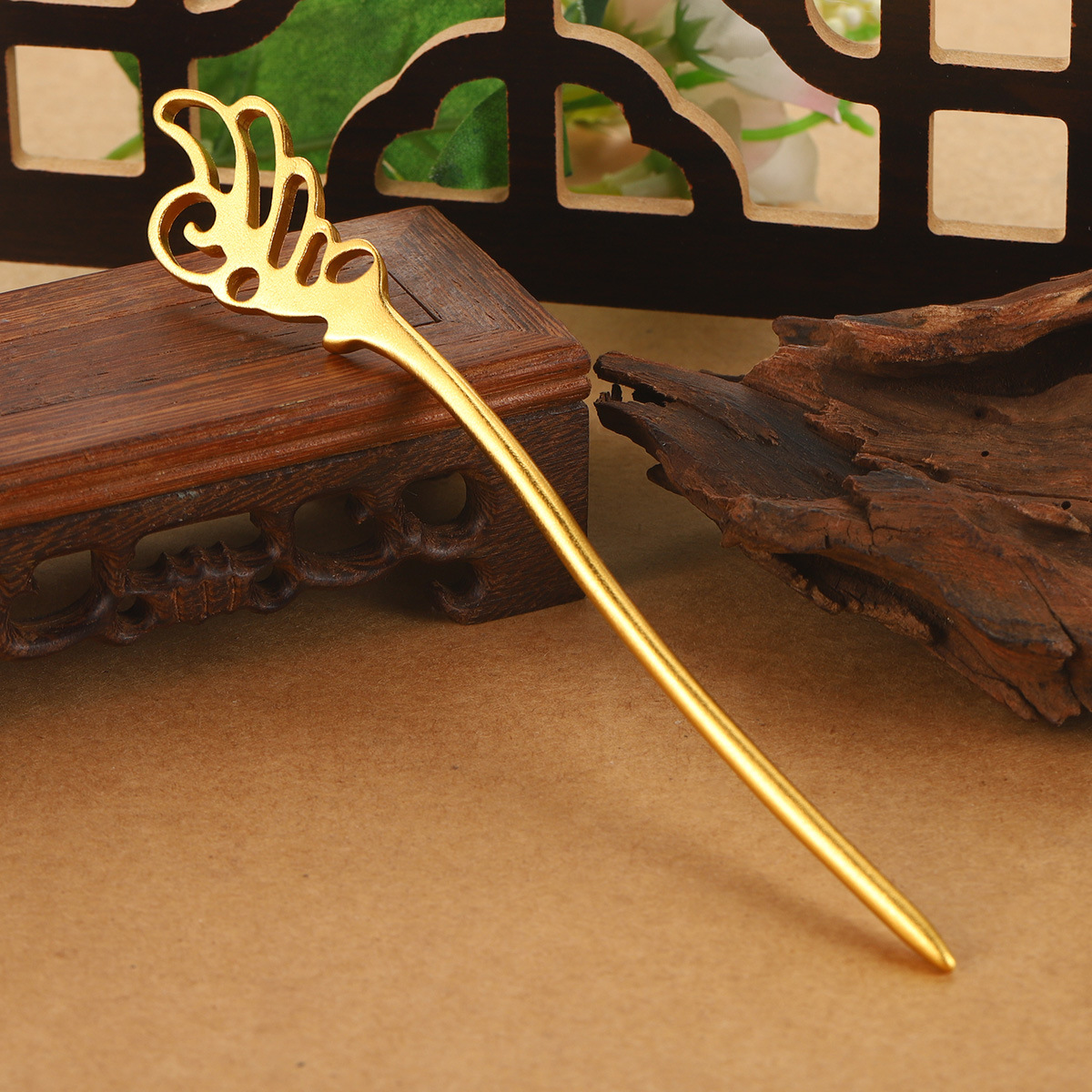 New Chinese-style hollowed-out flower and auspicious cloud hairpins, retro headwear accessories, Hanfu and cheongsam versatile hairpins, courtly ancient style ladies pic 37