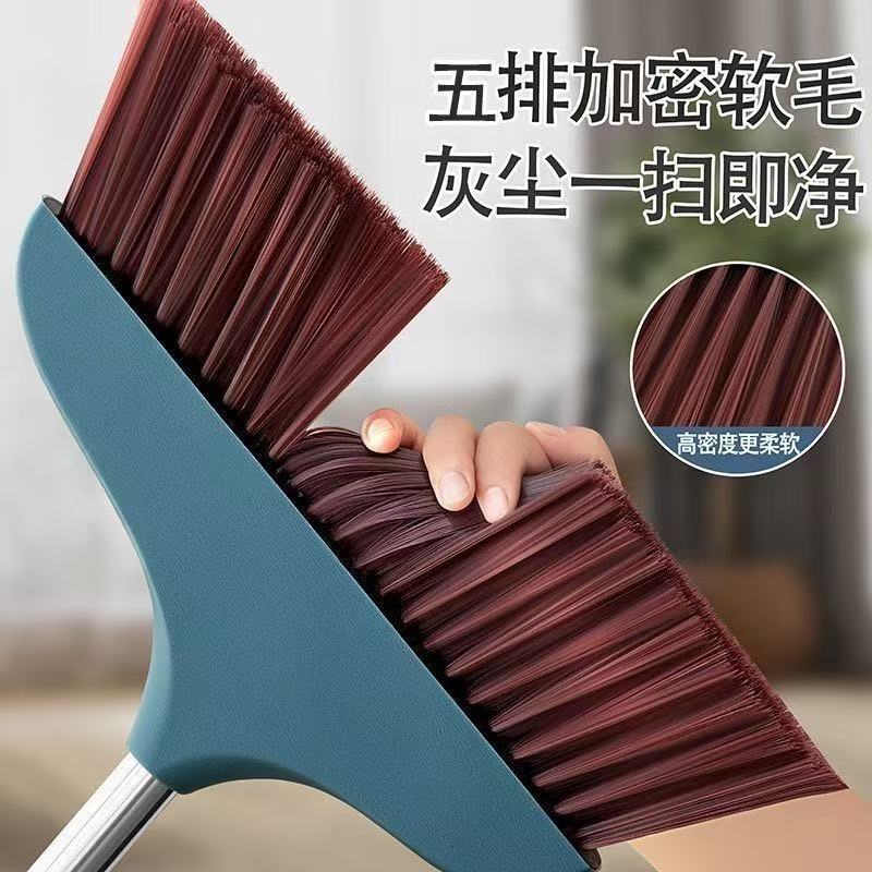 40CM large broom, high-end soft-bristled household indoor broom, long handle, enlarged and thickened, durable large broom pic 2