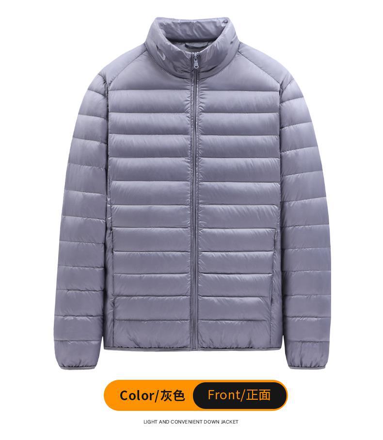 2025新款男装羽绒棉服青年纯色棉服外套现货轻薄大码男装一件代发详情12