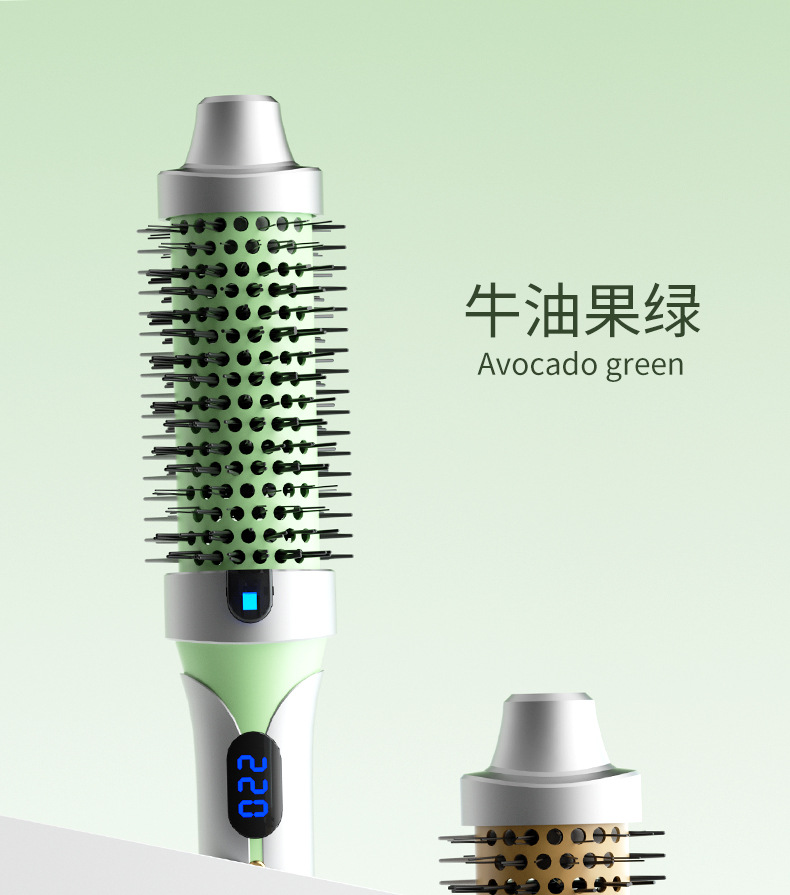 Cross-border manual hair straightening comb, negative ion non-damaging hair portable curling iron, straight plate clamping, straight curling dual-purpose fluffy comb pic 15