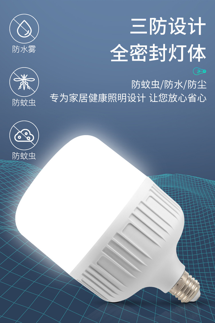 家用室内照明led灯泡e27螺口螺旋高富帅球泡灯白富美节能地摊门店详情3