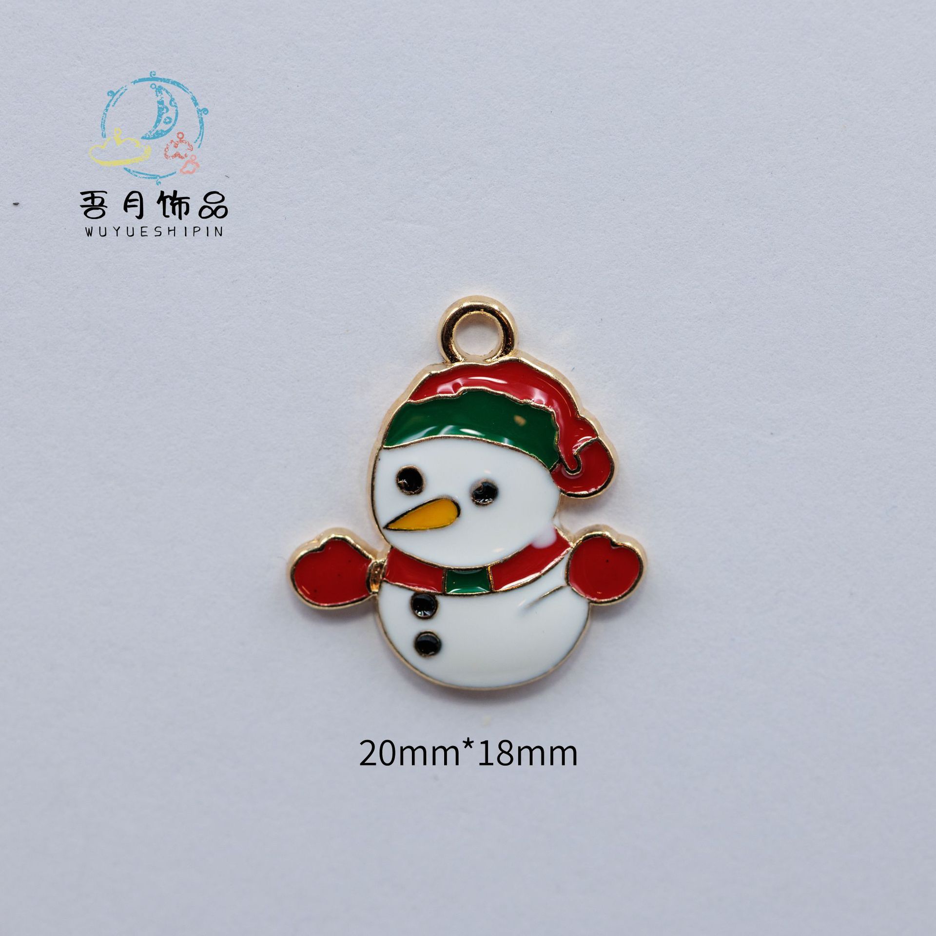 大量圣诞系列合金滴油配件挂件吊坠DIY跨境麋鹿雪花胸针别针装饰详情24