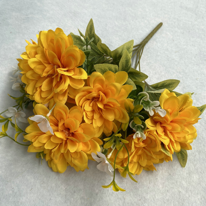 仿真9头千层菊家居场景装饰配景客厅会所摆放配饰假花摄影道具详情132