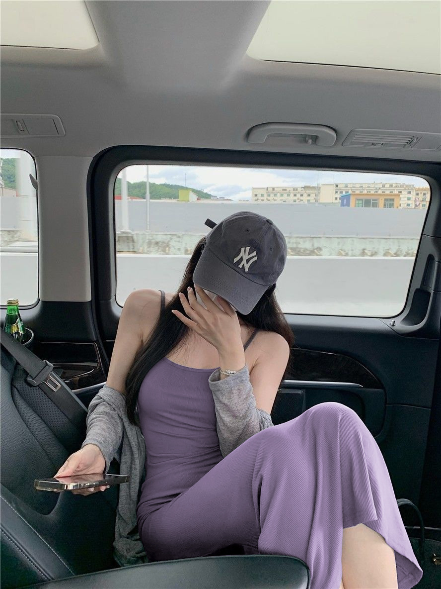 吊带连衣裙女夏季无袖收腰纯欲性感紧身显瘦高级感包臀辣妹紧身裙详情14