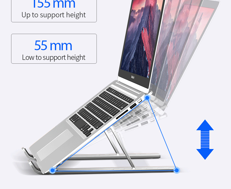 Cross-border computer stand, notebook lift and heat dissipation stand, portable storage, aluminum alloy multi-functional N3 pic 27